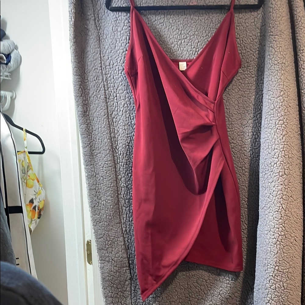 Elegant Burgundy Dress